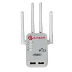 GAMESIR Wi-Fi Repeater 300 Mbps Booster Comfast Wifi Repeater wifi extender outdoor long Data Card (White)