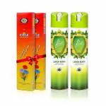 Lia Home Air Freshener Spray (Lemon Burst) for Home and Office Spaces | Pack of 2 (140 gms each) | Long Lasting Fragrance
