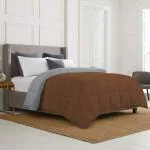 ADDIFOX Multicolor Geometric Polyester Reversible Stitch Quilt 500 GSM Power Heavy Winter Comforter - 228 x 254 cm