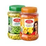 Ram Bandhu-Chilli Pickle 1Kg, Lime Pickle 1Kg | Achar | Lonche, Combo Pack Of 2 (1kgx2) 2Kg