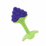 SMILEY MIA Infant & Baby Massager & Teether Toy pack of 1, Fruit-Shaped Multi-Texture Teether (Purple)