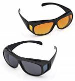 Leplion Multicolor Night Drive Vision Motorcycle Goggles Glasses