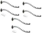 Sgr Handicrafts 12 Balls Pin Wall Mount Wall Drope Hanger for Hanging Clothes Dress, Shop and Showroom Display(Chrome) Pack of 6