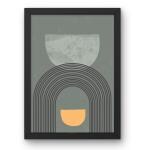 ZIG ZAG Elevate Your Space with Stunning Resin Art Laminated Wall Art in Black Frame (Abstract Art)