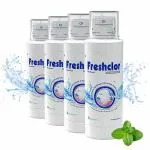 Freshclor Antimicrobial Alcohol-free Mouthwash | Bad Breath Remover | Fresh Mint Flavour Liquid Mouthwash for Oral Care | Vegan-friendly | (Pack of 4) 200ml bottle