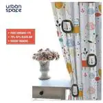 Urban Space Digital Printed Room Darkening Curtains for Door Bedroom, Semi Blackout kids curtains, 1 Piece Curtain with Stainless Steel Rings, ( Door 7 feet x 4 feet, LionKing )