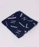 BLOOMING BUDS Cotton Printed Baby Fitted Cot Sheet, Navy Blue (0 to 3 Years) L 140 x B 70 x H 10 cm