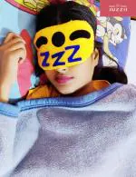 JUZZII Cute Cartoon Velvet Sleeping Eye Shade Mask for Men Women Girls Boys Kids - Model No.22