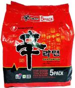 Nongshim Shin Ramyun Vegetarian Noodle, 120 G (Pack Of 5)