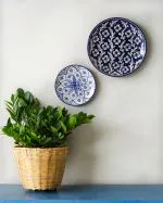 CreateYourTaste Bamboo Planter Basket for Indoor Plants, Balcony Garden, Bohemian Home Decor (9 * 7 inches, Pack of 1)