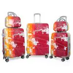 POLO CLASS 3Pc Set Trolley Bag Luggage Suitcases (20/24/28 inch) with 2pc Vanity Bag - Red
