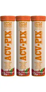 ACV-PIX GARCINIA CAMBOGIA EFFERVESCENT TABLET WEIGHT LOSS, APPLE CIDER Vinegar Vinegar (3 x 15 No)