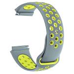 LIDDU Silicone Smart Watch Strap for Fire-Boltt Ring, Ring Pro, Ring Plus, Fire-Boltt Call, Fire Boltt Ring Plus and Fire-Boltt Visionary (Grey and Yellow)