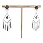 CHAITANYA EMPORIUM delighful onyx stone silver danglers earrings