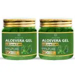 Newish Aloe Vera Gel for Face Enriched With Tulsi & Neem For Face & Skin and hair 200gm, Pack of 2