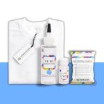 Kadam Skin Friendly Tie Dye Bottle With White T-Shirt, 100% Cotton 180 Gsm T-Shirt, Dye Activator - Color Fixative Included, Cold Fabric Dye Colors (Small 3