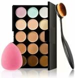 Toroka Women Makeup Kit Combo (Sponge, Makeup Brush and Concealer Plate)