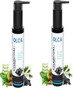 OLCA Herbal Charcoal, Deep Cleansing and Oil Control for Men & Women, pack of 2 Face Wash (200 ml)