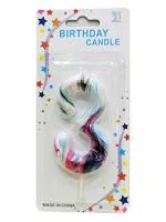 Hippity Hop Multicolor Number Birthday Candle