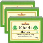 Premium Khadi Aloevera Soap, 375 G (Pack Of 3)