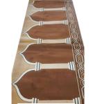 habibi Mehrab Design Washable Janamaz Prayer Carpets Runner Rolls for Masjid (Mosque) with 0.5 Inch Pile Height 2 x 4 Feet Burgundy Multi