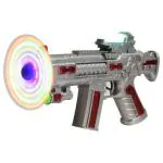 Humaira Space Fan Gun Electric with Rotating Fan, Flashing Light and Music Sound for Kids