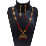 JAYA VISION ENTERPRISES Glass Beads with Metal Pendant Necklace