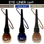 KINDED Chocolate Brown, Royal Blue and Camel Brown Waterproof Smudgeproof Longlasting Liquid Eye Liner, 5 ml - Pack of 3