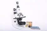 GEMKO LABWELL White & Black Student Compound Microscope Kit with 50 Blank Slides 100X-675X Magnification