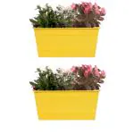 Trustbasket Yellow Rectangular Railing Planter (2)