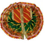 PRABHUVATI FASHION Cotton Leriya Flower Printed Dresses/Poshak/Kapde for Laddu Gopal (Orange, 2 Number)