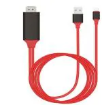 Astound Hdmi Cable 2 M Copper Braiding Lightning Digital Av Adapter Plug And Play Cable (Compatible With Camera, Computer, Gaming Console, Mp3 Player, Mobile, Smart Watch, Tv, Tablet, Red, One Cable)