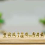 pujaNpujari Brass Metal Navagraha/Nine Planets Idols Statue Set (Standard, Gold)