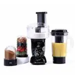 Wonderchef Nutri-blend BOLT Mixer With Compact Food Processor & Atta Kneader, Swifter With Sipper Lid With 4 Unbreakable Jars Black, 600W