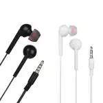 HITAGE COMBO EARPHONE HB-14 WIRED STEREO HEADSET ,IN EAR EARPHONE (PACK OF 2,BLK/WHT)