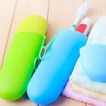 ULTROZON Multicolor Portable Toothbrush And Toothpaste Holder - Pack Of 2