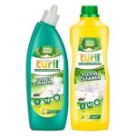 Turil Toilet Cleaner (Green Lemon) & Floor Cleaner (Fresh Lemon) Combo - 2 X 1L | Eco-Friendly | Zero Toxic Fumes | Streak Free Cleaning