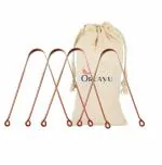 OREAYU 4 Pcs Copper Tongue Cleaner For Kids & Adults | Ayurvedic Tongue Scraper For Bad Breath & Oral Care (Pack of 4)