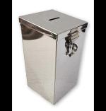 GinoSet Coin Box/Piggy Bank/Gullak/Donation Box/Suggestion Box/Antique Coin Bank Box Money Organiser/Coin Money Bank Piggy Bank Money Bank Stainless Steel Body (6.5 Inch) Box