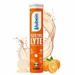 Blubein Electrolyte ++ Effervescent tablets | Instant Hydration | Energy Booster| Orange Flavour | Pack of 1 | 20 Tablets