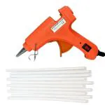 SCENTY HOTGLUEGUN 20W Power Hot Melt Glue Gun With 15 Transparent Glue Sticks On and Off Switch Hot Glue Gun and LED Indicator (15 Transparent)
