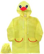 Toyshine Cartoon Duck Raincoat for Kids 3-6 years old -Yellow