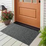 HOWNICE Plastic, PVC (Polyvinyl Chloride) Door Mat (WHITE GREY, Medium)