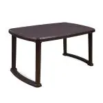 HOMIBOSS Decora Dining Table For Home and office color Brown set of 1 Piece