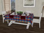 Lushomes Gingham Basic Checks Cotton Dinning 6 Seater Rectangle Table Cloth 58 inch x 90 inch