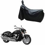 Oshotto Dust and Water Proof Double Mirror Pocket Leatherite Bike Body Cover Compatible with Suzuki Intruder M1800R