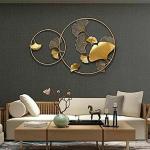 Antaryuga Design11 Wrought Iron Ring Zingo Leaf Decor Decorative Wall Art, 42 X 2 X 30 Inch