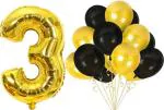 FANEX Solid Latex Birthday Decoration Banner, Number and Balloon Set (Pack of 11)