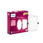 PHILIPS 15W Square AP Plus UltraGlow LED DL Recessed LED Panel Ceiling Light (Pack of 1, Natural White) (929002629301-Pk1)