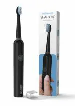 Caresmith SPARK One Electric Battery Toothbrush | Electric Tooth Brushes for Adult | AA Battery Provided | 30000 Strokes per Minute (Black, 1)